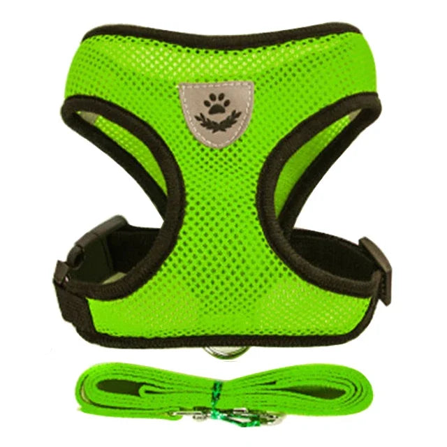 Adjustable Cat Harness with Leash – Soft Breathable Vest