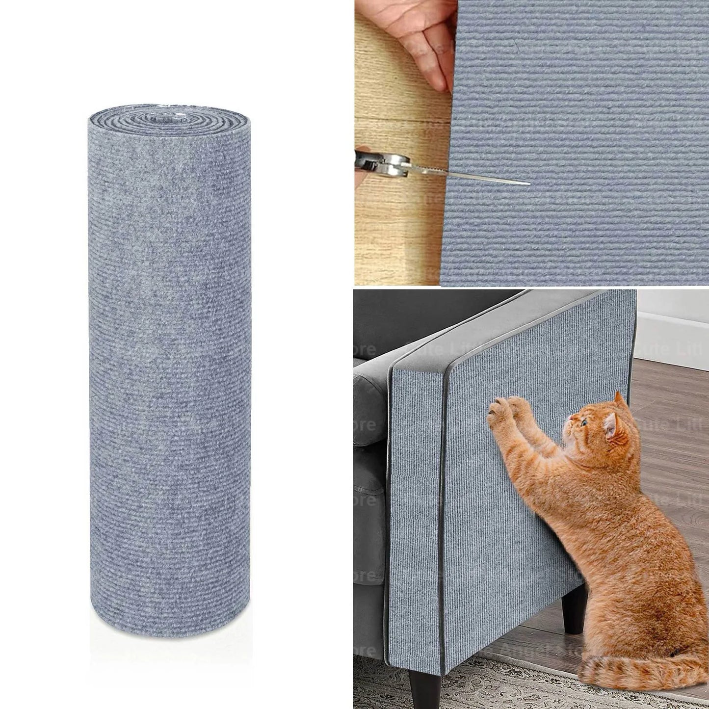 Self-Adhesive Cat Scratcher Mat – Trim-to-Fit Sofa Protector