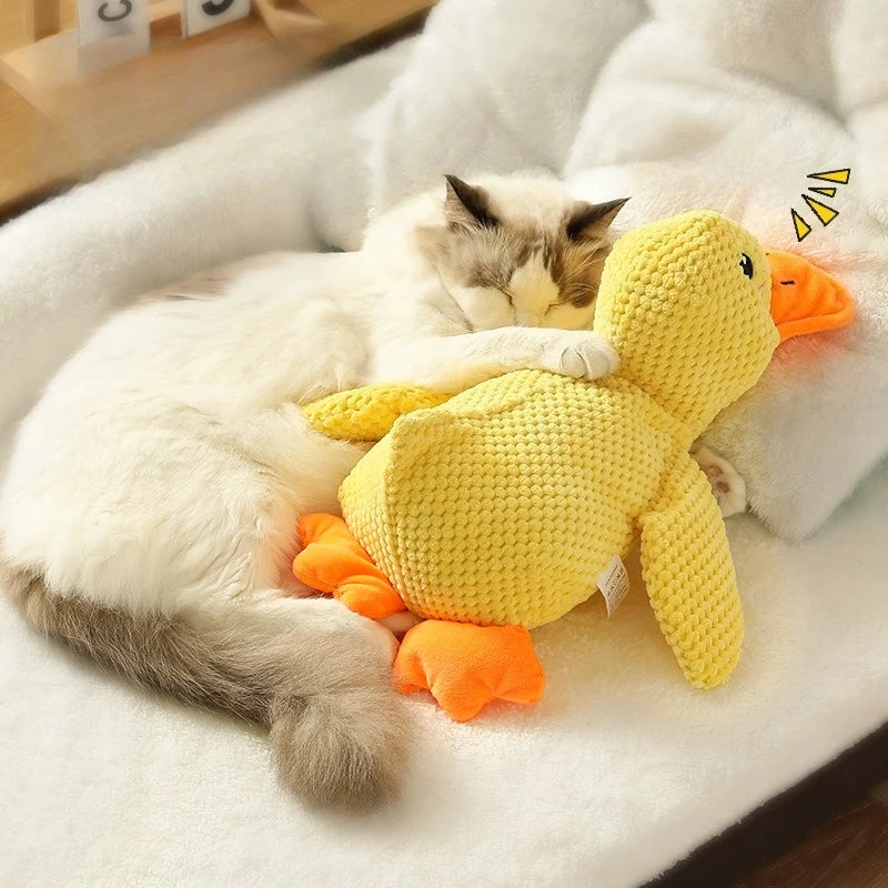 Quacking Plush Duck Dog Toy – Durable Squeaky Chew Toy