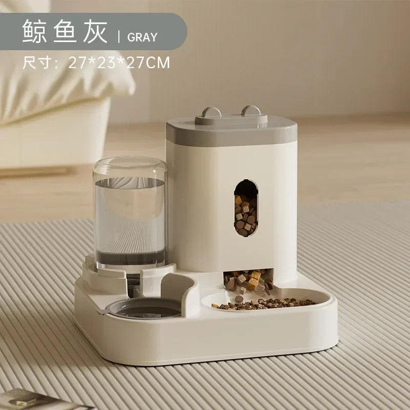 Automatic Pet Feeder with Water Dispenser – Large Capacity Bowl