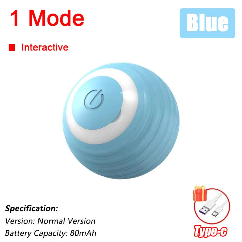 Smart Interactive Cat Toy Ball – Automatic Rolling Rechargeable Toy