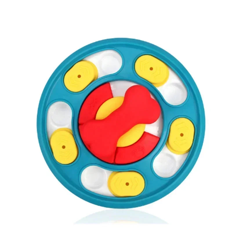 Interactive Dog Puzzle Slow Feeder Bowl – IQ Training Food Toy