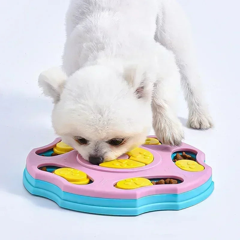Interactive Dog Puzzle Slow Feeder Bowl – IQ Training Food Toy