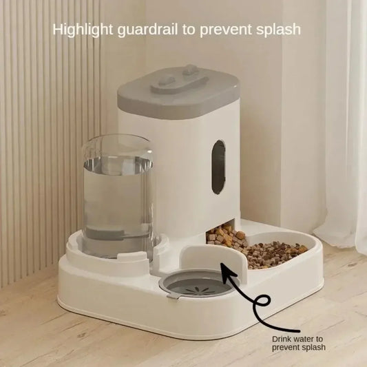 Automatic Pet Feeder with Water Dispenser – Large Capacity Bowl