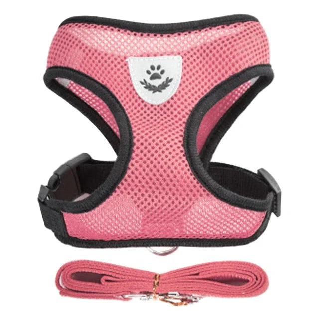 Adjustable Cat Harness with Leash – Soft Breathable Vest