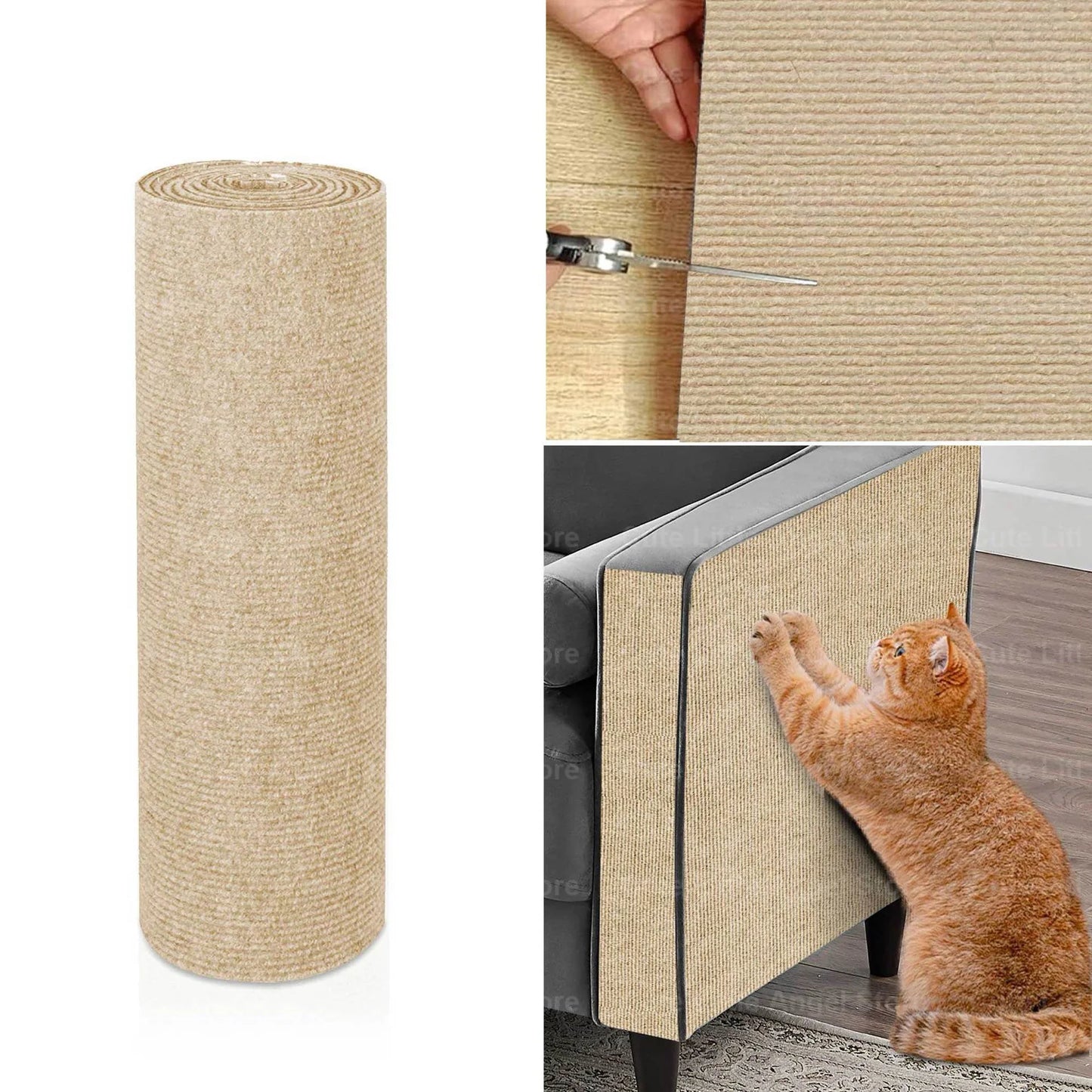 Self-Adhesive Cat Scratcher Mat – Trim-to-Fit Sofa Protector