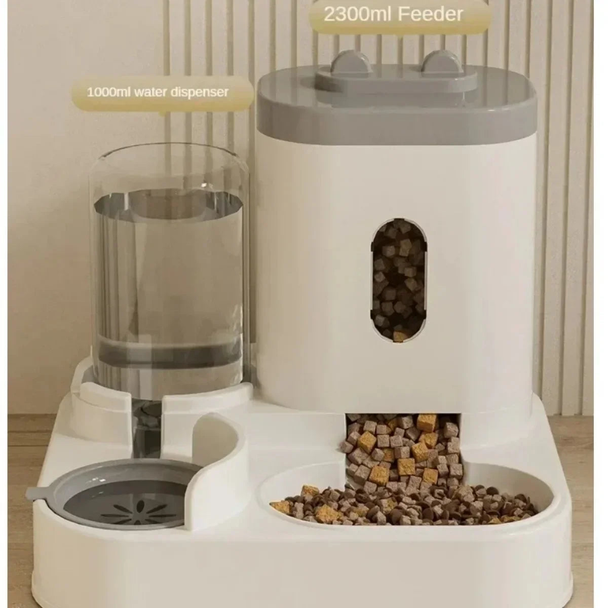 Automatic Pet Feeder with Water Dispenser – Large Capacity Bowl