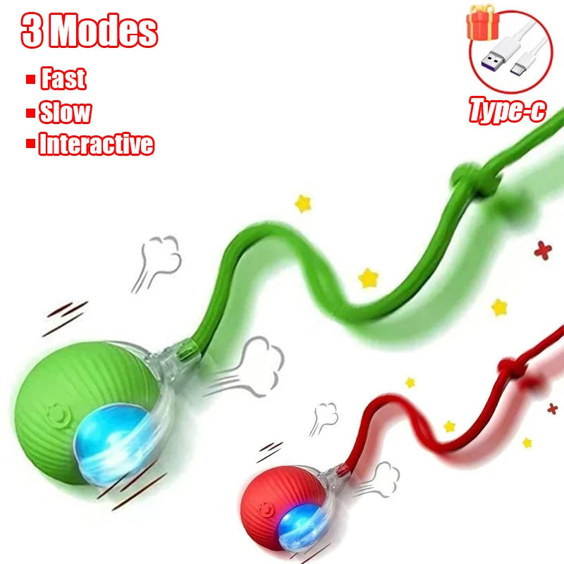 Smart Interactive Cat Toy Ball – Automatic Rolling Rechargeable Toy