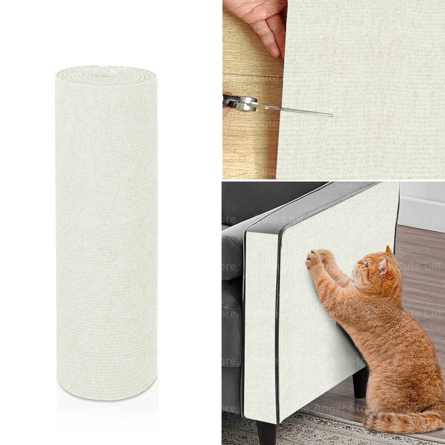 Self-Adhesive Cat Scratcher Mat – Trim-to-Fit Sofa Protector