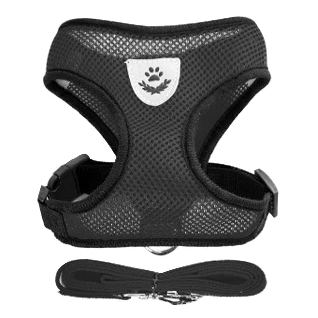 Adjustable Cat Harness with Leash – Soft Breathable Vest