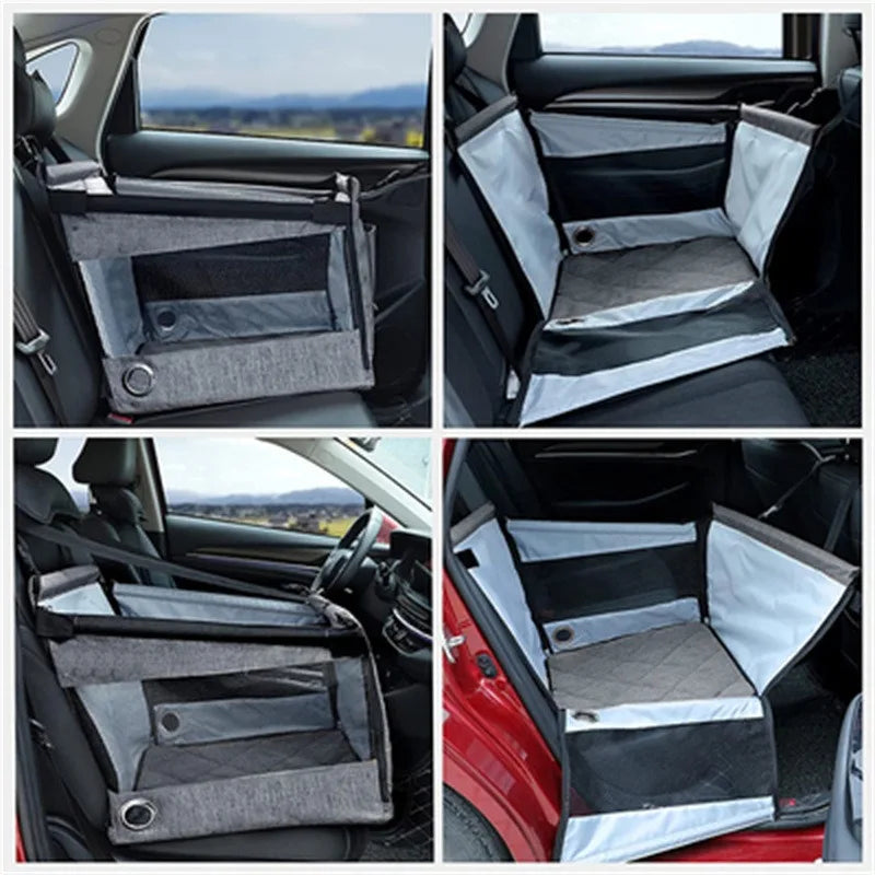 Portable Dog Car Seat Carrier – Waterproof Travel Booster