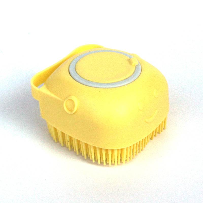 Silicone Dog Bath Brush with Shampoo Dispenser – Pet Grooming