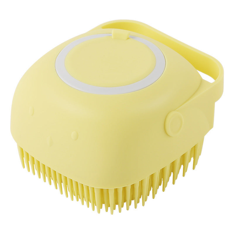 Silicone Dog Bath Brush with Shampoo Dispenser – Pet Grooming