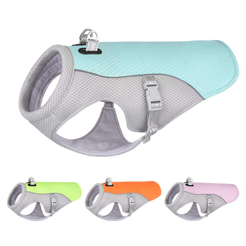Breathable dog cooling shirt for outdoor walks