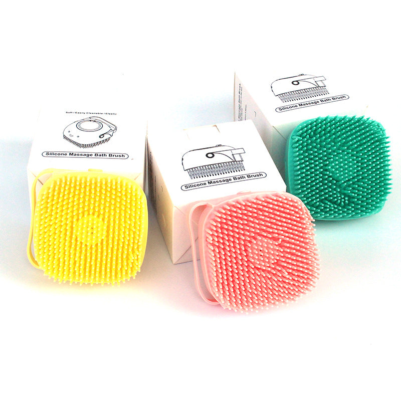 Silicone Dog Bath Brush with Shampoo Dispenser – Pet Grooming