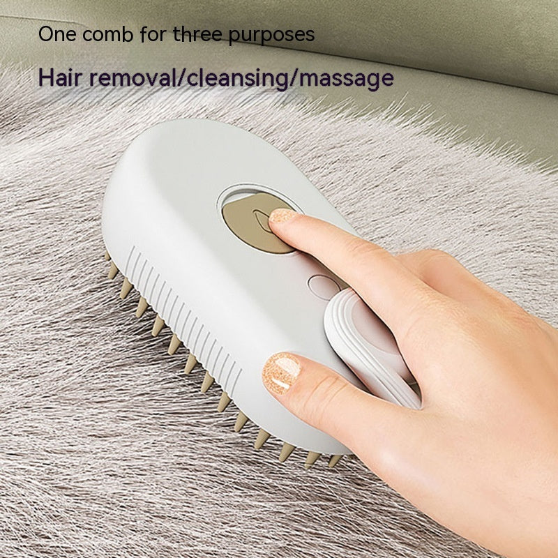 3-in-1 Steam Pet Grooming Brush for Dogs & Cats