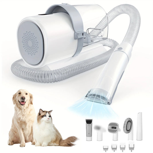 5-in-1 dog grooming vacuum kit with tools