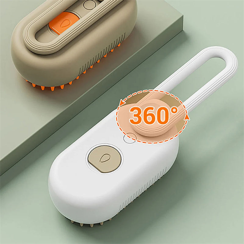 3-in-1 Steam Pet Grooming Brush for Dogs & Cats