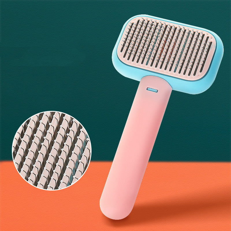 Self-Cleaning Pet Grooming Brush for Dogs & Cats – Deshedding Comb