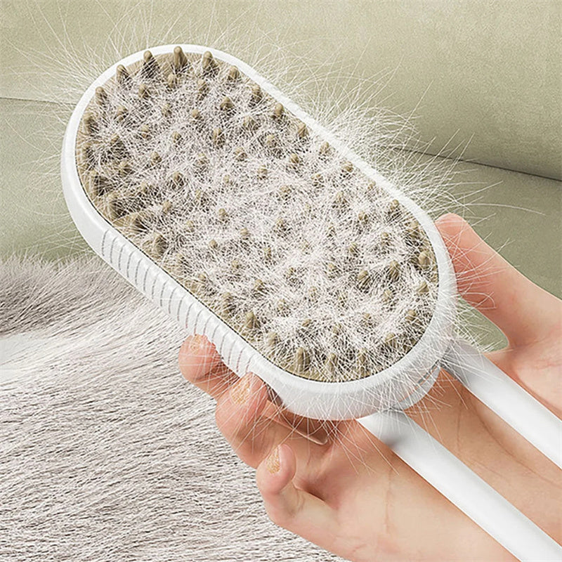 3-in-1 Steam Pet Grooming Brush for Dogs & Cats
