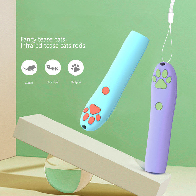 Interactive LED laser pointer toy for cats